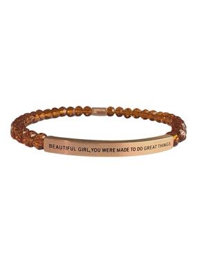 Inspiration Co Bracelet "Beautiful Girl, You Were Made To Do Great Things" / NIB